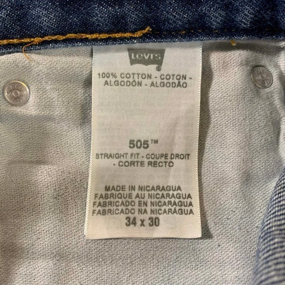 Levi's 505 Men's Dark Wash Denim Jeans‎
